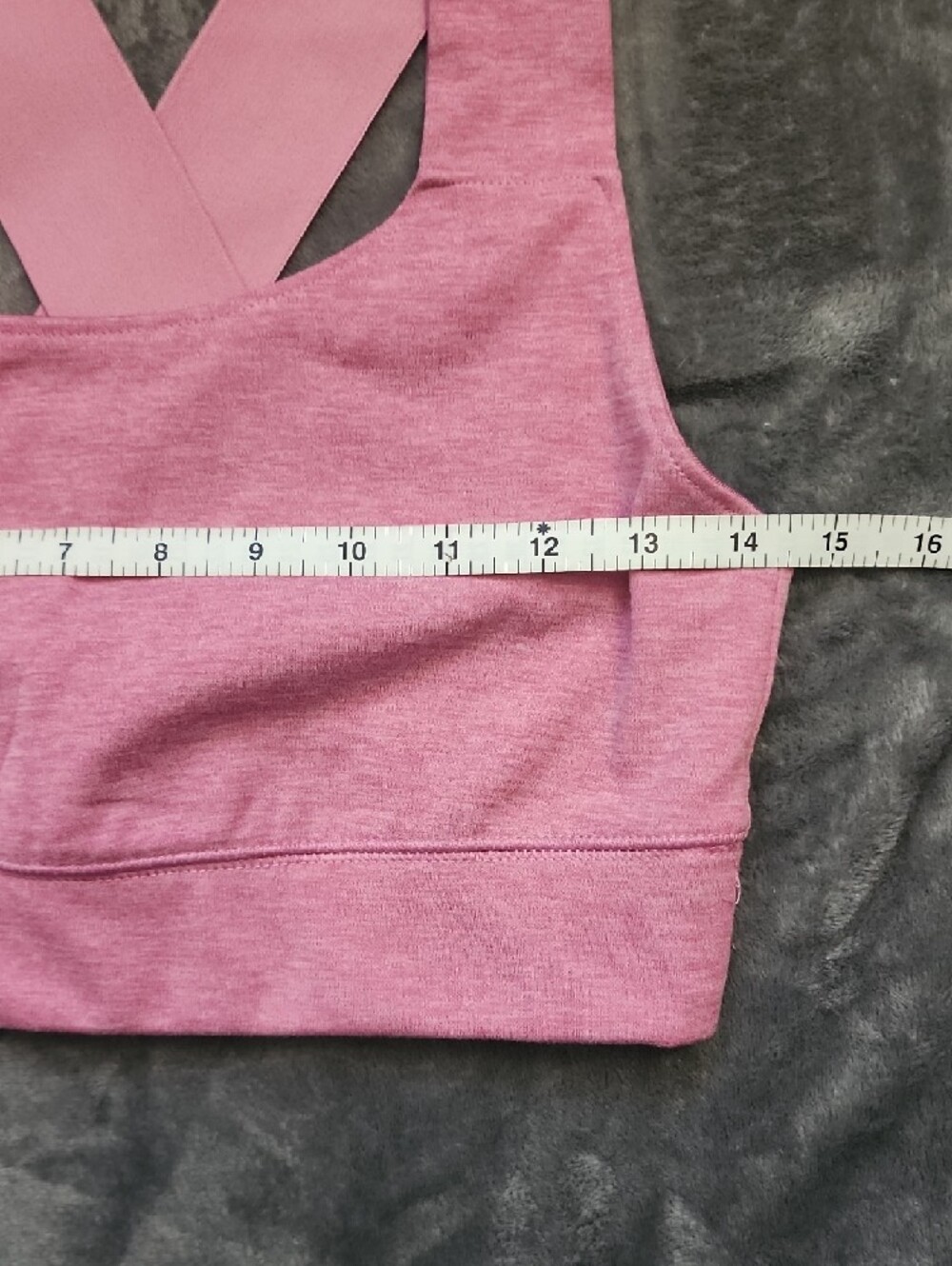 MTA Sport Cross-Back Sports Bra - Dusty Rose - Picture 4 of 6